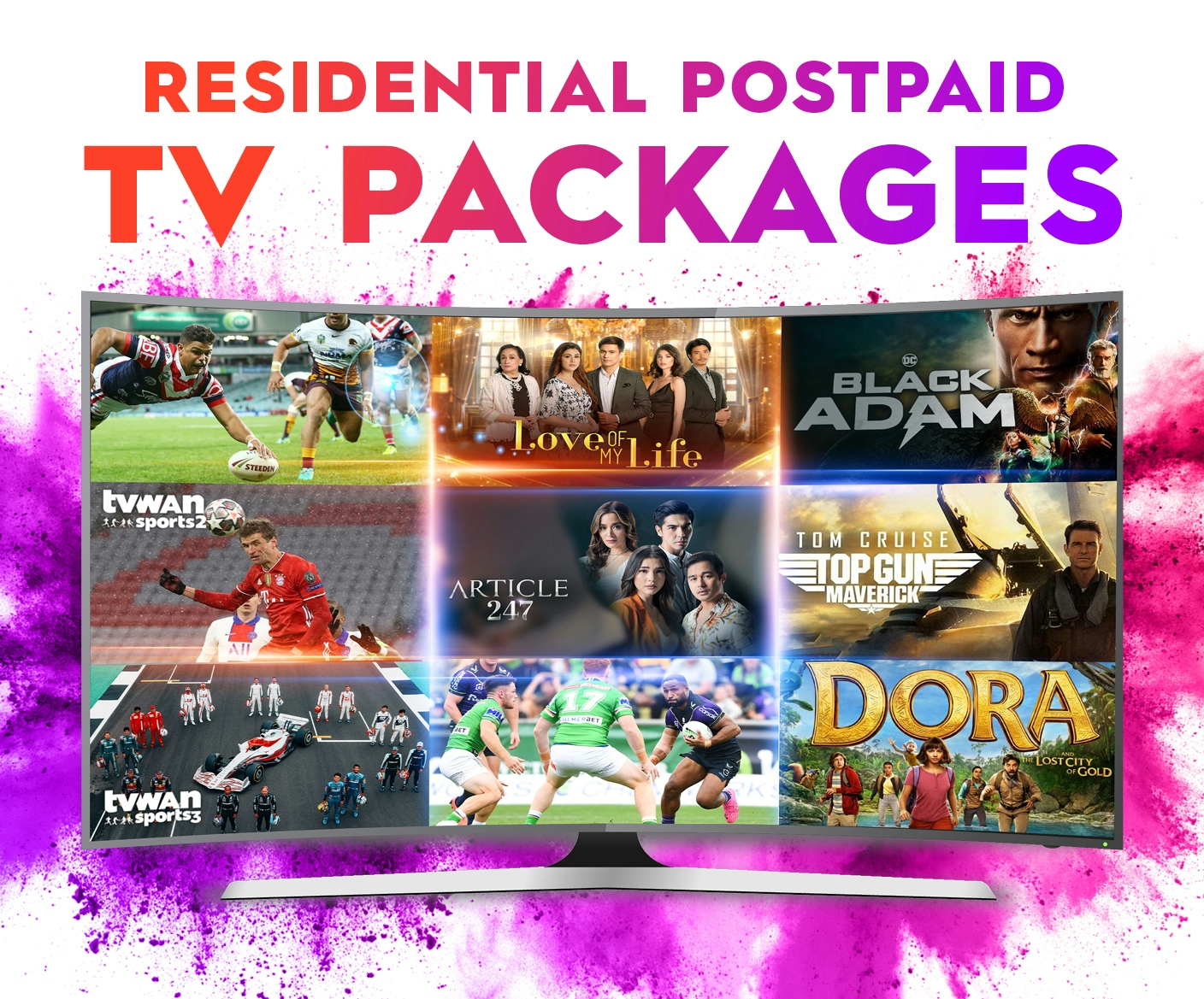 postpaid tv pack