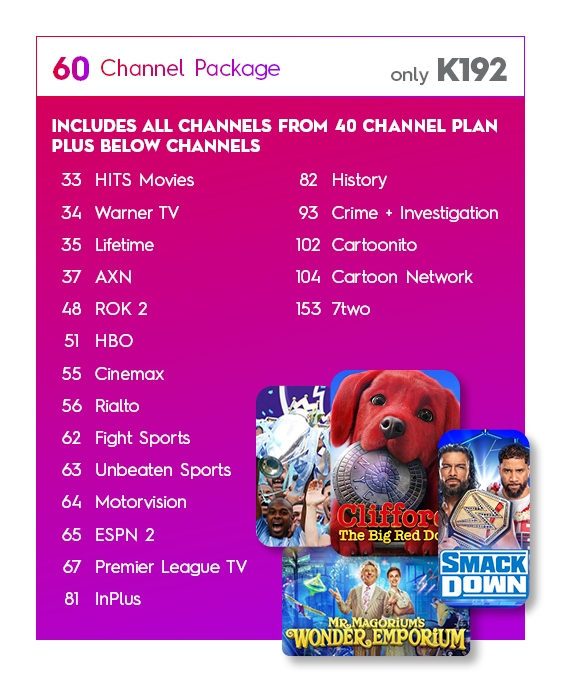 Postpaid 60 channel
