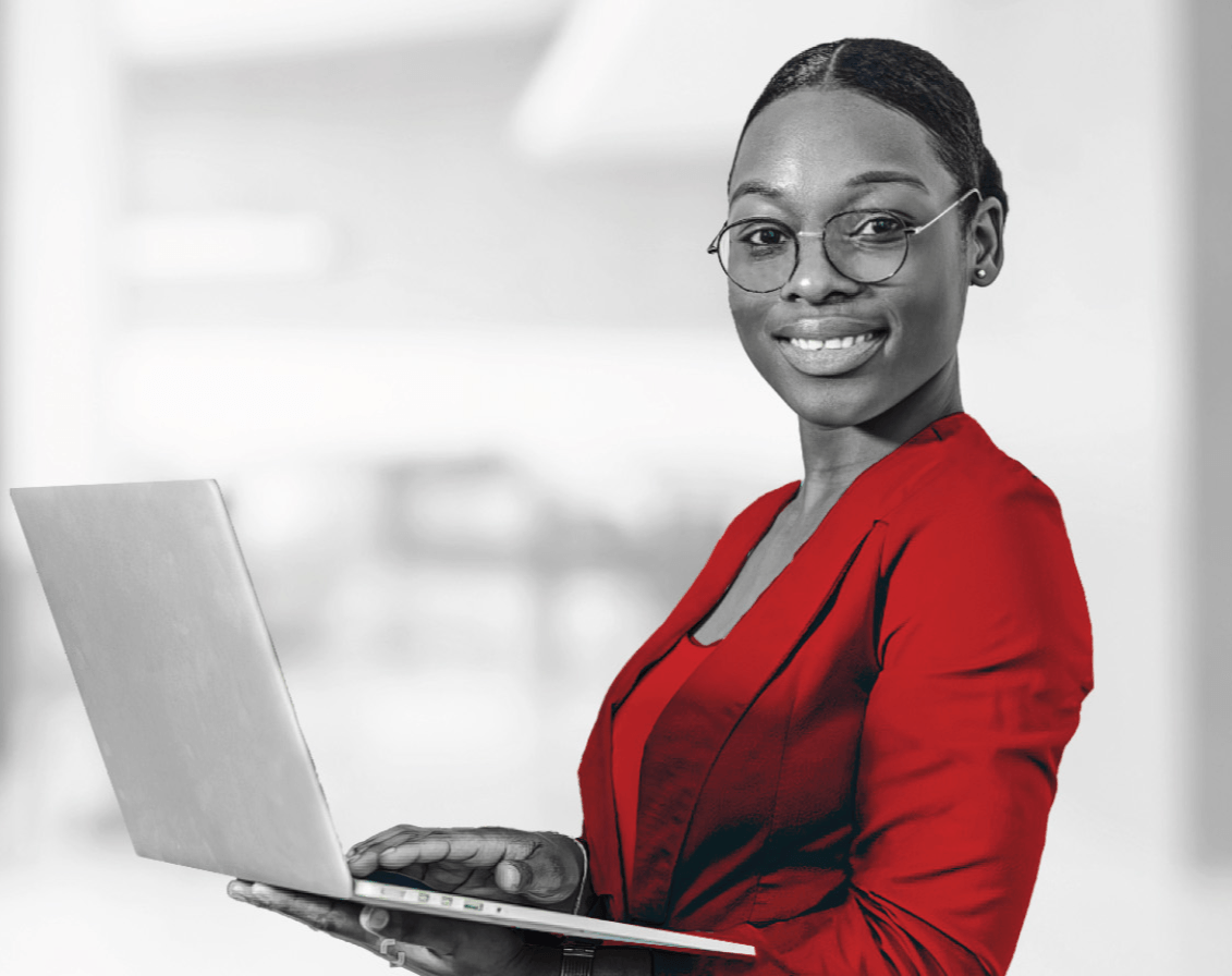 Woman with laptop
