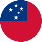 Samoa flag circle icon