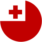 Tonga flag circle icon