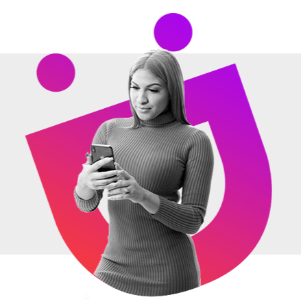 Woman holding mobile phone