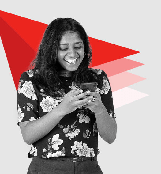 Woman using mobile phone