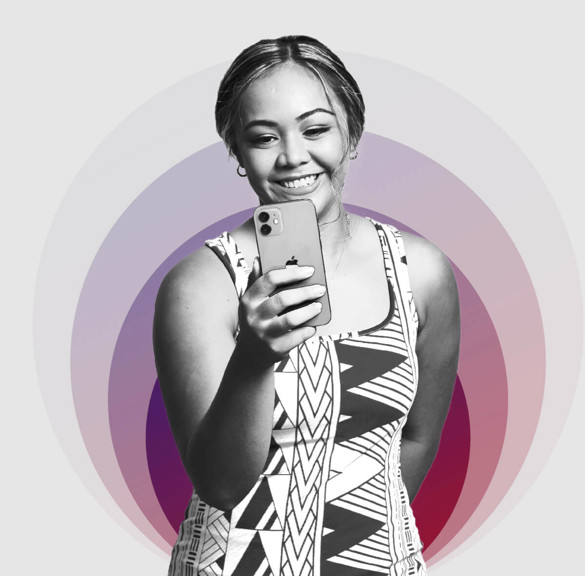 Woman on video call