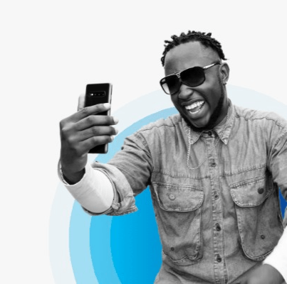 Man on video call