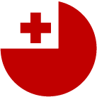 Tonga flag circle icon