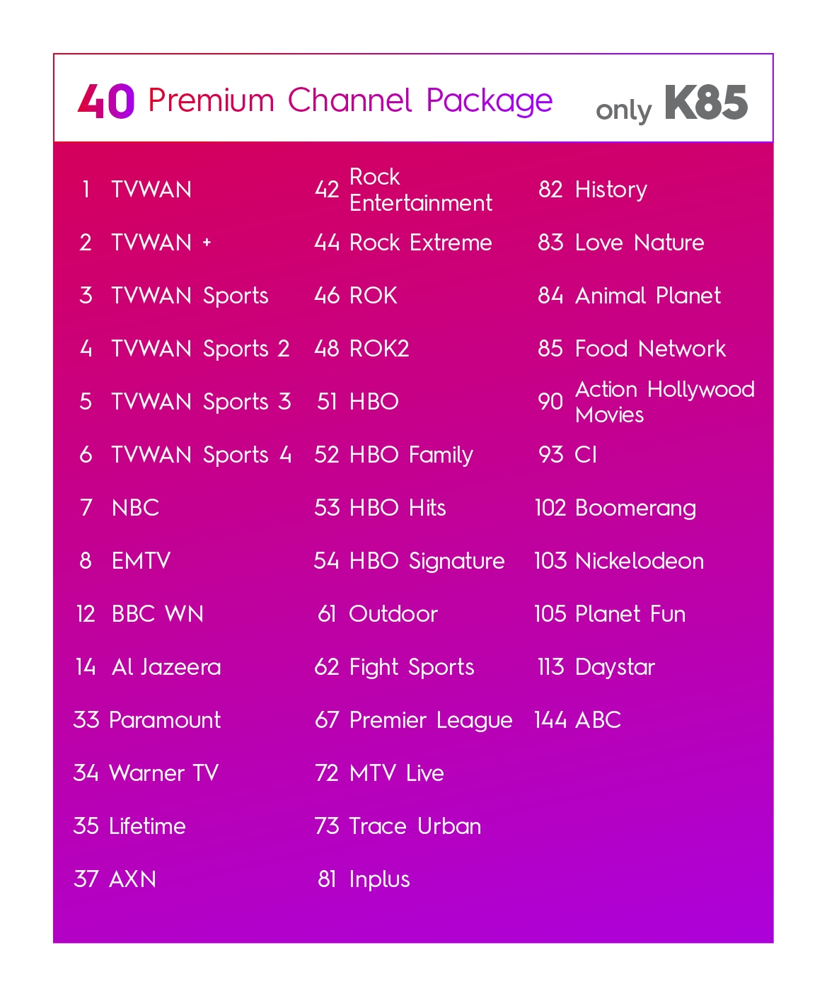 DTV app premium plan